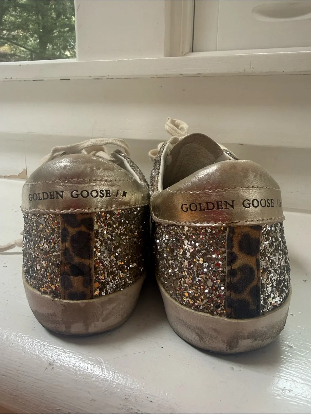 Golden Goose silver glitter